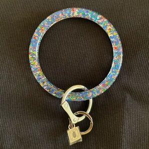 Resin Big O Key Ring - Birthday Cake